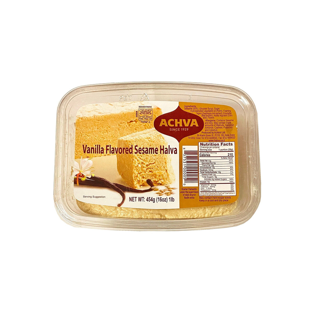 Halva Achva vainilla 454g 