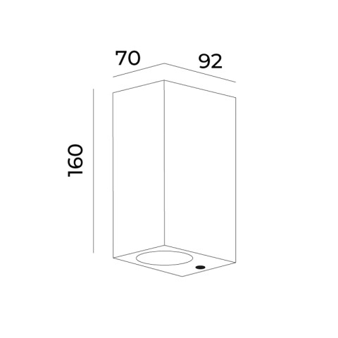 Aplique pared ext. bidireccional gris IP54 2xGU10 AO1105