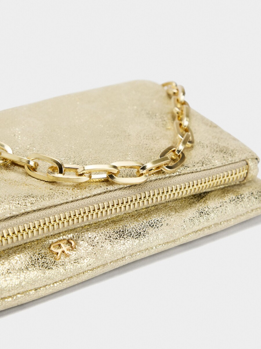 Bolso Metalizado Para Fiesta dorado