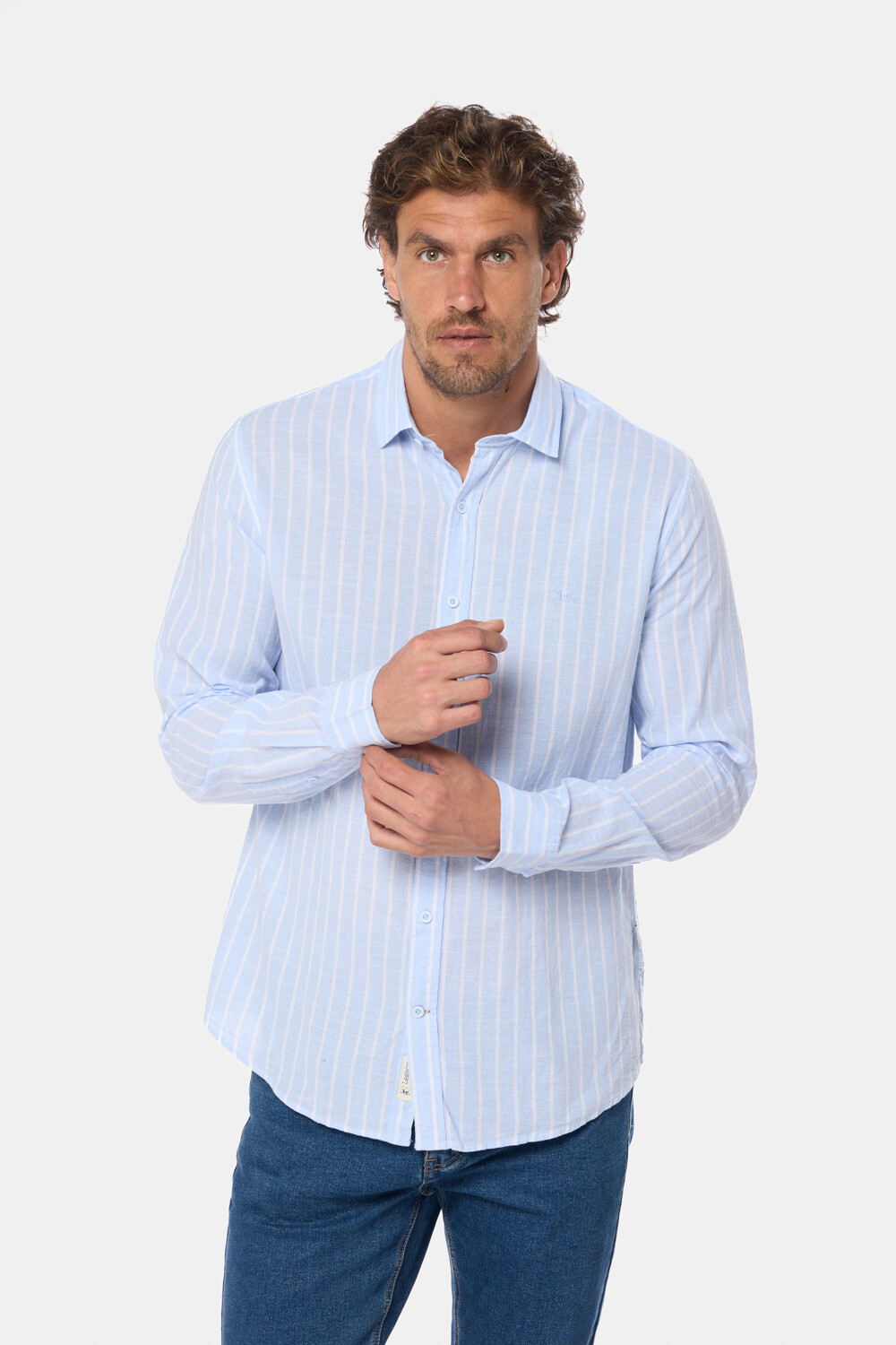 CAMISA DE LINO Azul