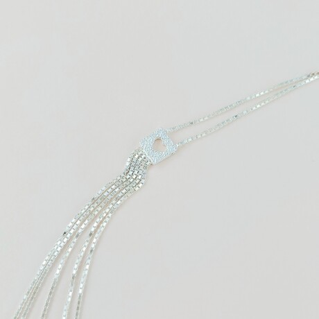 Conjunto de gargantilla y caravanas de plata 925. Conjunto de gargantilla y caravanas de plata 925.