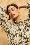 CAMISERO MARIE MAXI MOSS GREEN FLOWER CAMISERO MARIE MAXI MOSS GREEN FLOWER