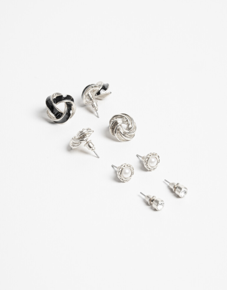Aros Sets Color Aros Sets Vintage - Plateado