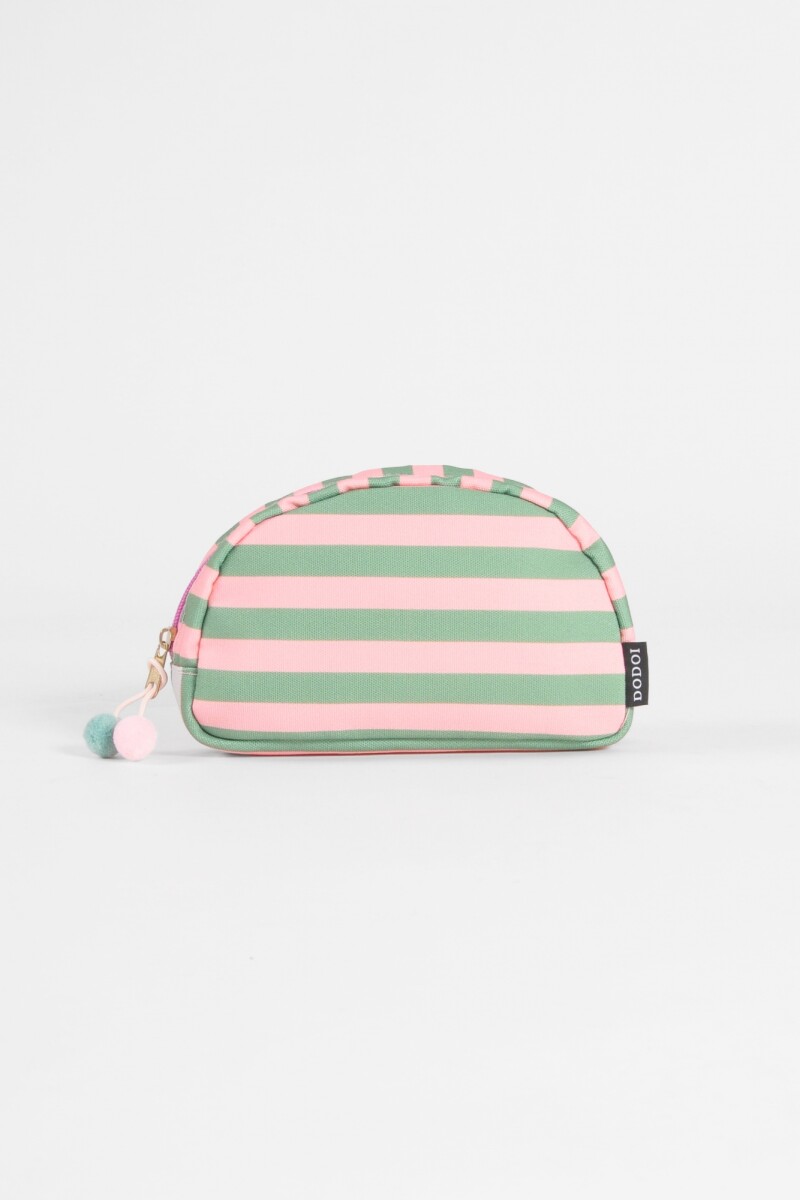 Estuche rayas verde