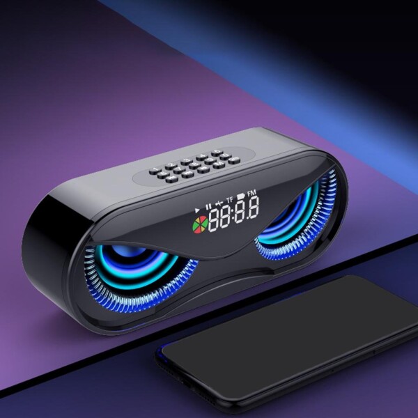 Reloj Parlante Despertador Radio Luminoso Recargable Alarma Color Variante Negro