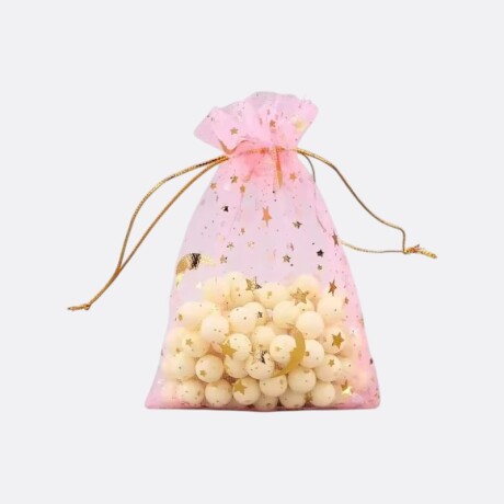 Bolsita De Organza De Regalo Rosa