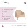 Silla Plastico Skarpo Jardin Liso Taupe
