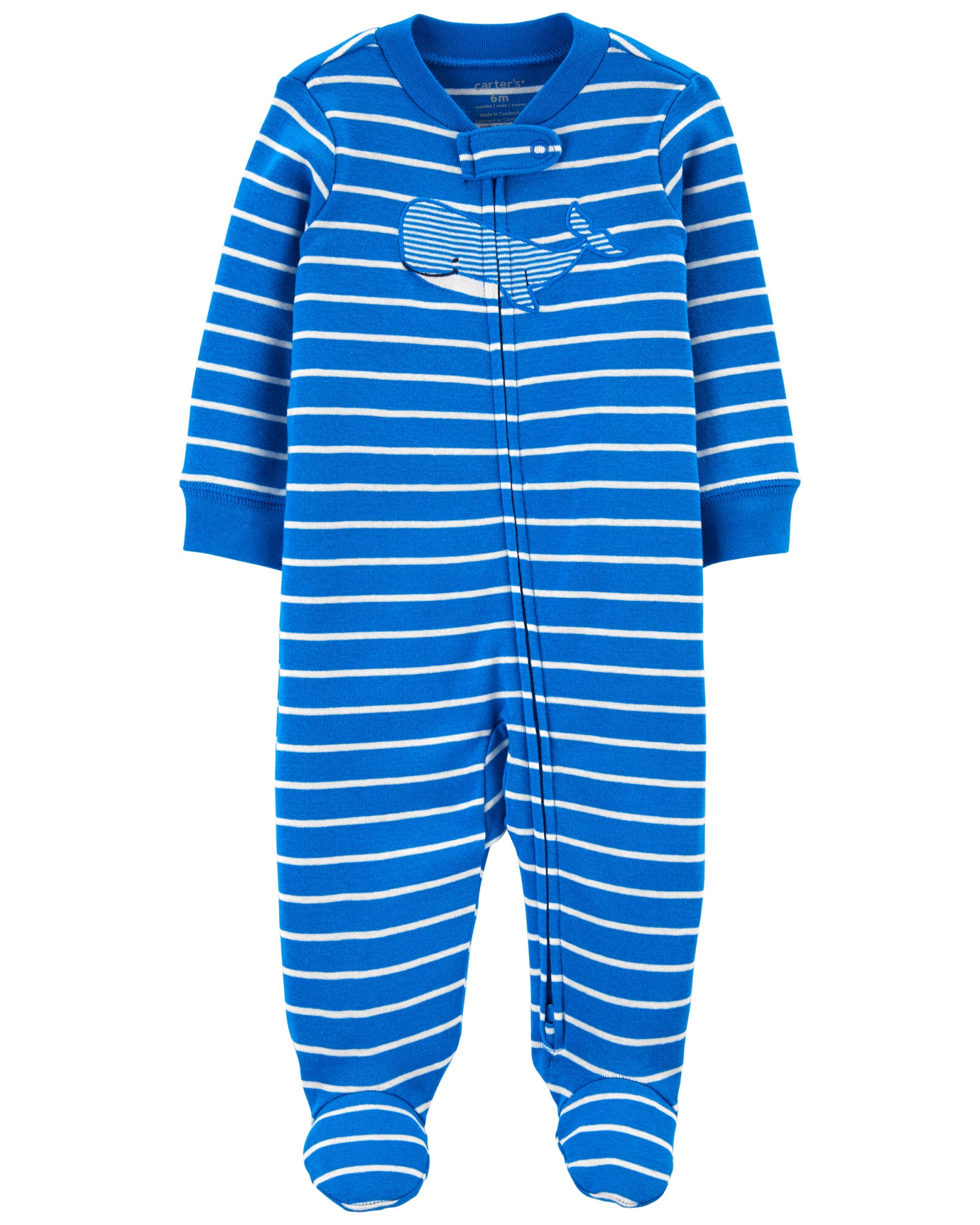 Pijama Con Pies de Algodón con Estampado de Ballena 0