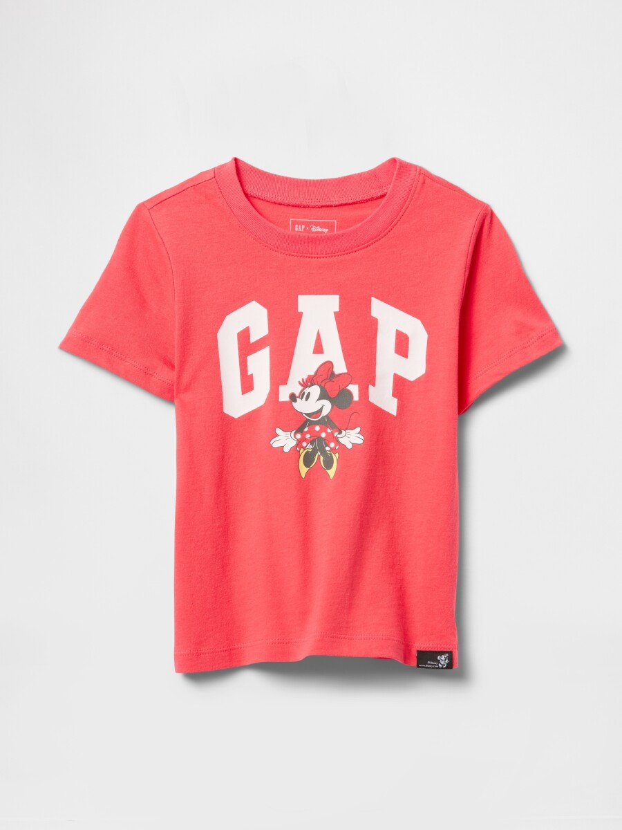 Remera Logo Gap Disney Toddler Niña - Fresh Coral 