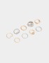 Sets Anillos Metal Anillos Sets De Metal - Combinacion Bicolor