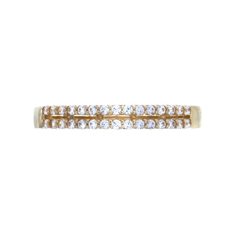 Anillo de oro 9 ktes y circonia Medio sin fin Anillo de oro 9 ktes y circonia Medio sin fin