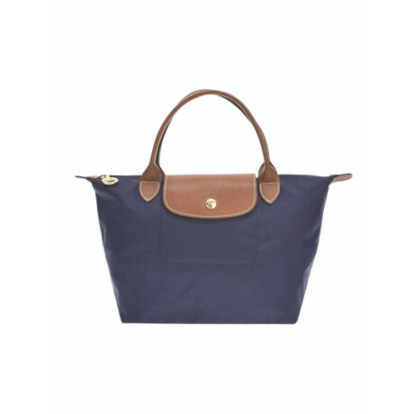 Longchamp -Cartera Longchamp plegable de nylon con cierre y asa corta, Le pliage S Azul