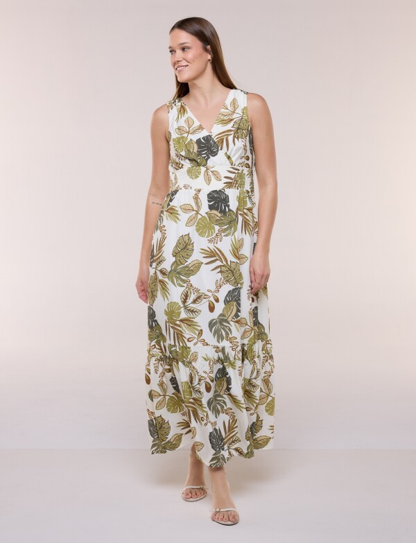 Vestido Maxi Printed MULTI/VERDE