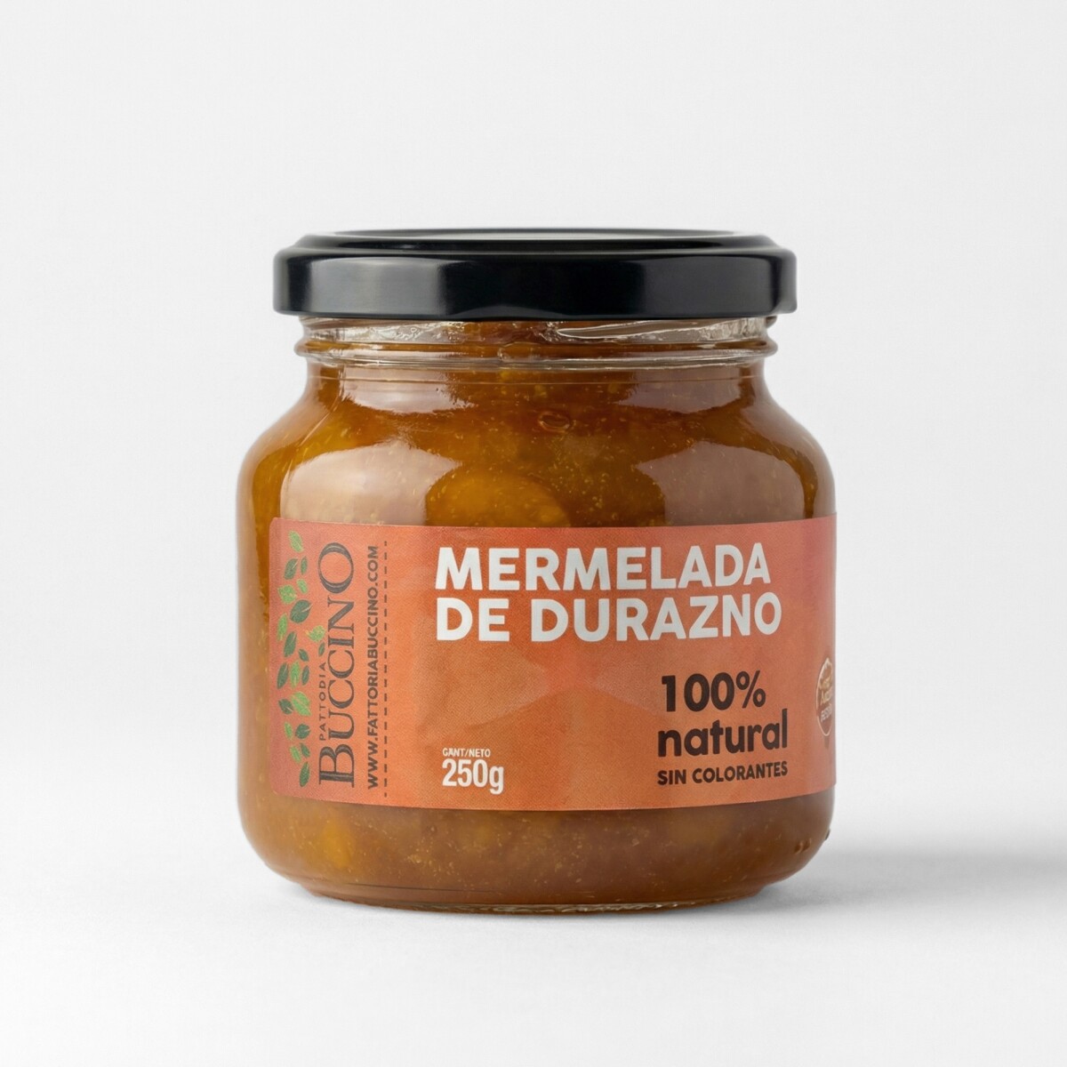 Mermelada de durazno 250g Fattoria Buccino 