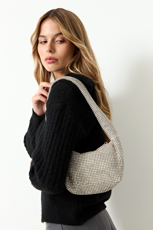 Cartera de fiesta shinny plateado