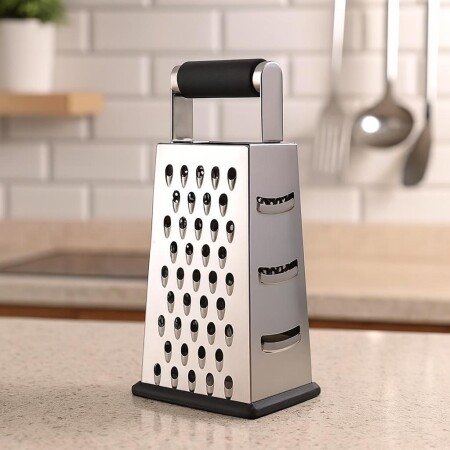 RALLADOR 4 CARAS ACERO INOXIDABLE PLATEADO