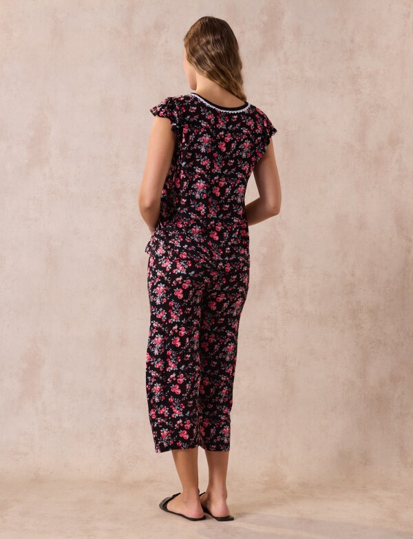 Pijama C/capri MULTI/NEGRO