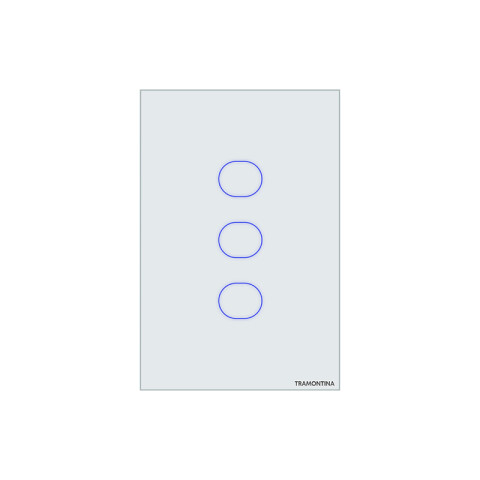 Plaqueta inteligente WIFI touch 3 canales blanco TE3904