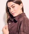 Sobrecamisa Gamuza Cuero Vegano Marron