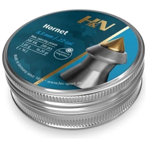 Chumbo Hyn Hornet 5,5 Mm 16.20 grains x 200 Unidades Chumbo Hyn Hornet 5,5 Mm 16.20 grains x 200 Unidades