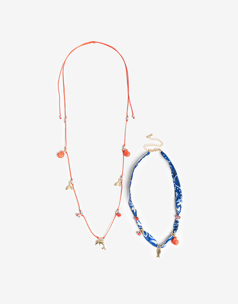 Collares Largos Canutillos Set De Collares Multidijes Playeros - Combinacion Multicolor