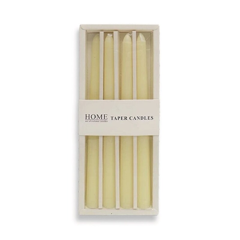 Set de 4 Velas 25 cm Blancas SET 4 VELAS 25CM BLANCO