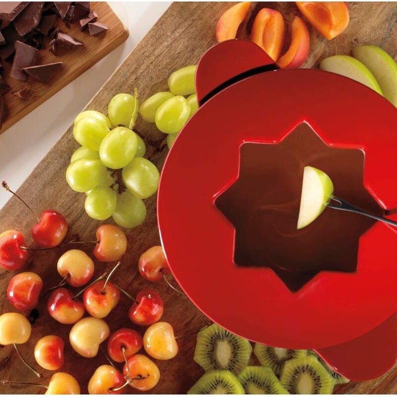 JUEGO DE FONDUE HIERRO FUNDIDO ROJO JUEGO DE FONDUE HIERRO FUNDIDO ROJO