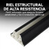 Panel Divisor Separador Ambientes 2,4 x 2,90m + 2 Rieles 3m Negro 1