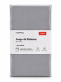 JUEGO DE SABANAS QUEEN GRIS CLARO (V)