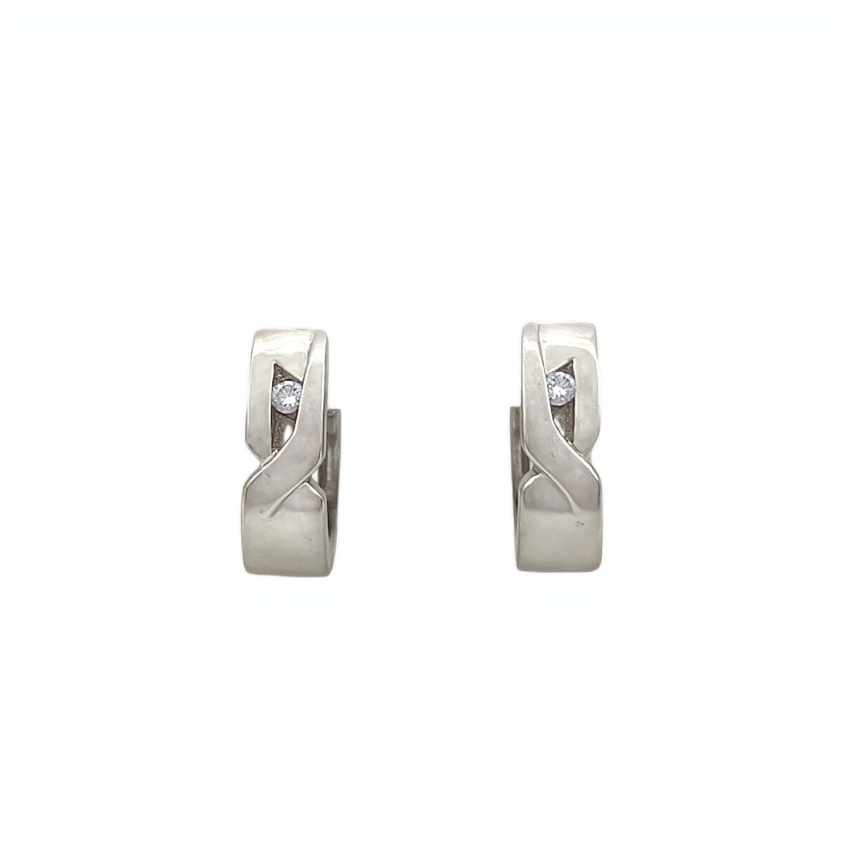 Caravanas Aros con Zirconia-Plata 925-Piedra Zirconia-CA3047 - conpiedra 