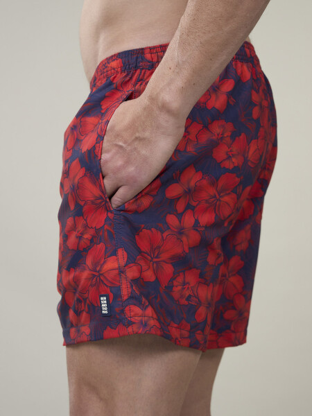 SHORT TORTOISE 8.0 HIBISCO ROJO