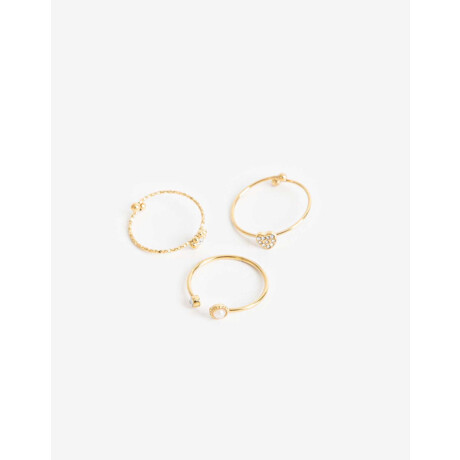 Sets Anillos Metal Dorado