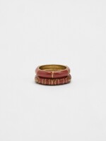 Set De Anillos Con Esmalte marron