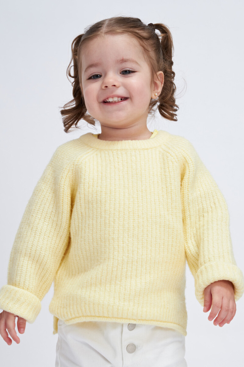 Sweater de punto - Amarillo 
