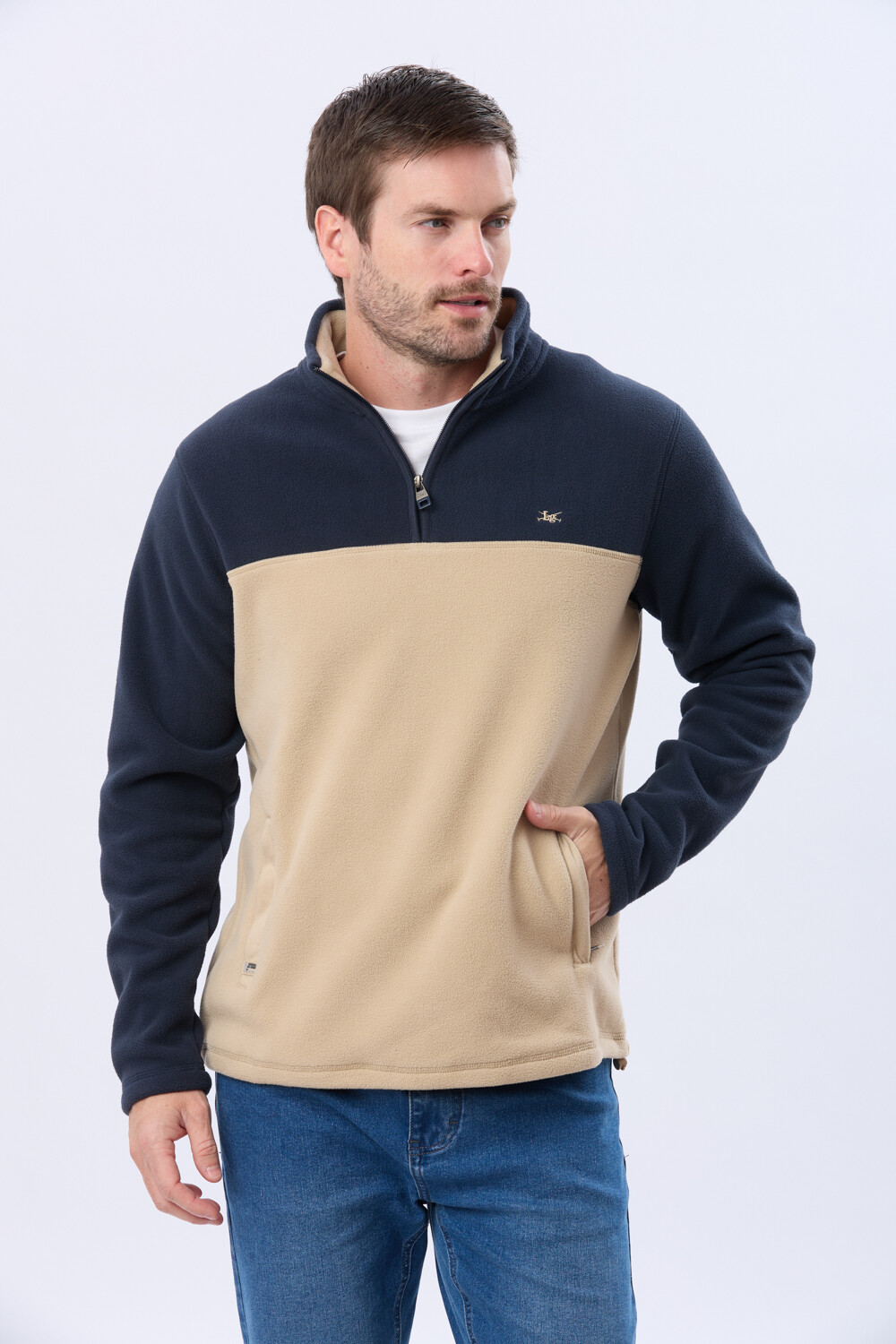 BUZO POLAR BICOLOR Beige