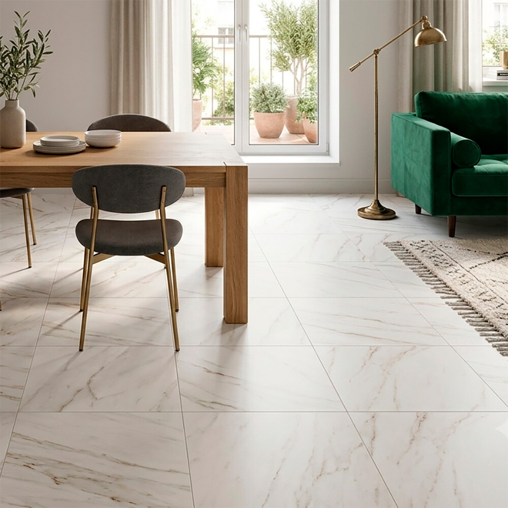 PORCELANATO BRANCO PARANA ESM ACET 60X60 CM Porcelanato Branco Parana Esm Acet 60x60 Cm