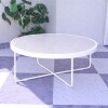 YBL60 Mesa Redonda Vidrio Big 60x60x44cm - Blanca