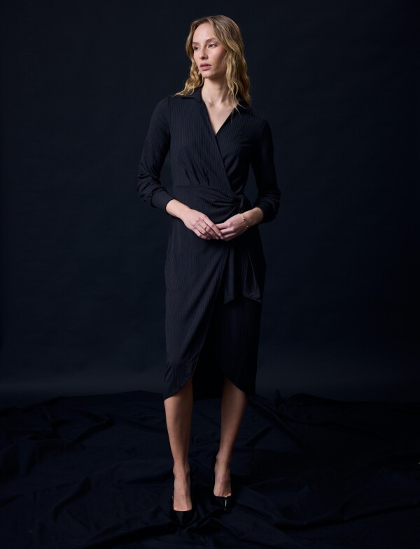 Vestido Cruzado NEGRO