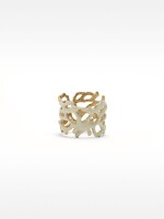 Anillo De Ramas Esmaltado blanco