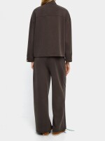 Pantalón Reto Con Cintura Elástica marron
