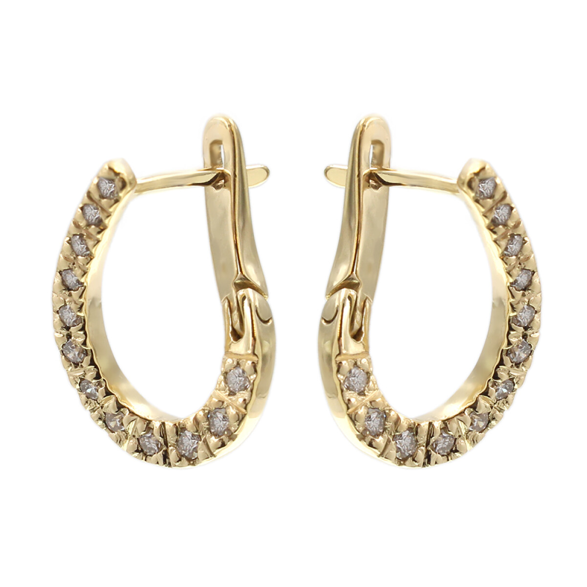 Caravanas Beatrice de oro amarillo 18k con brillantes 