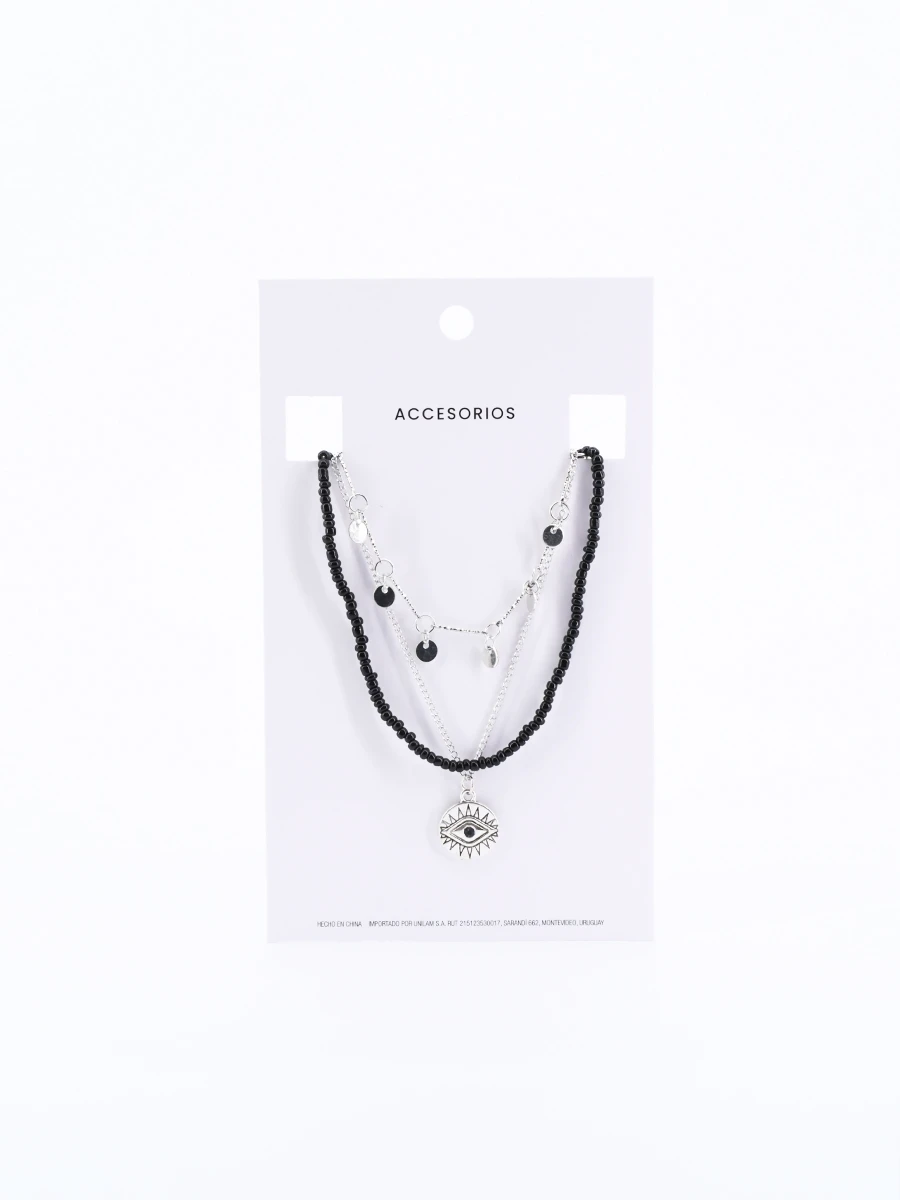 COLLAR OJO - PLATEADO 