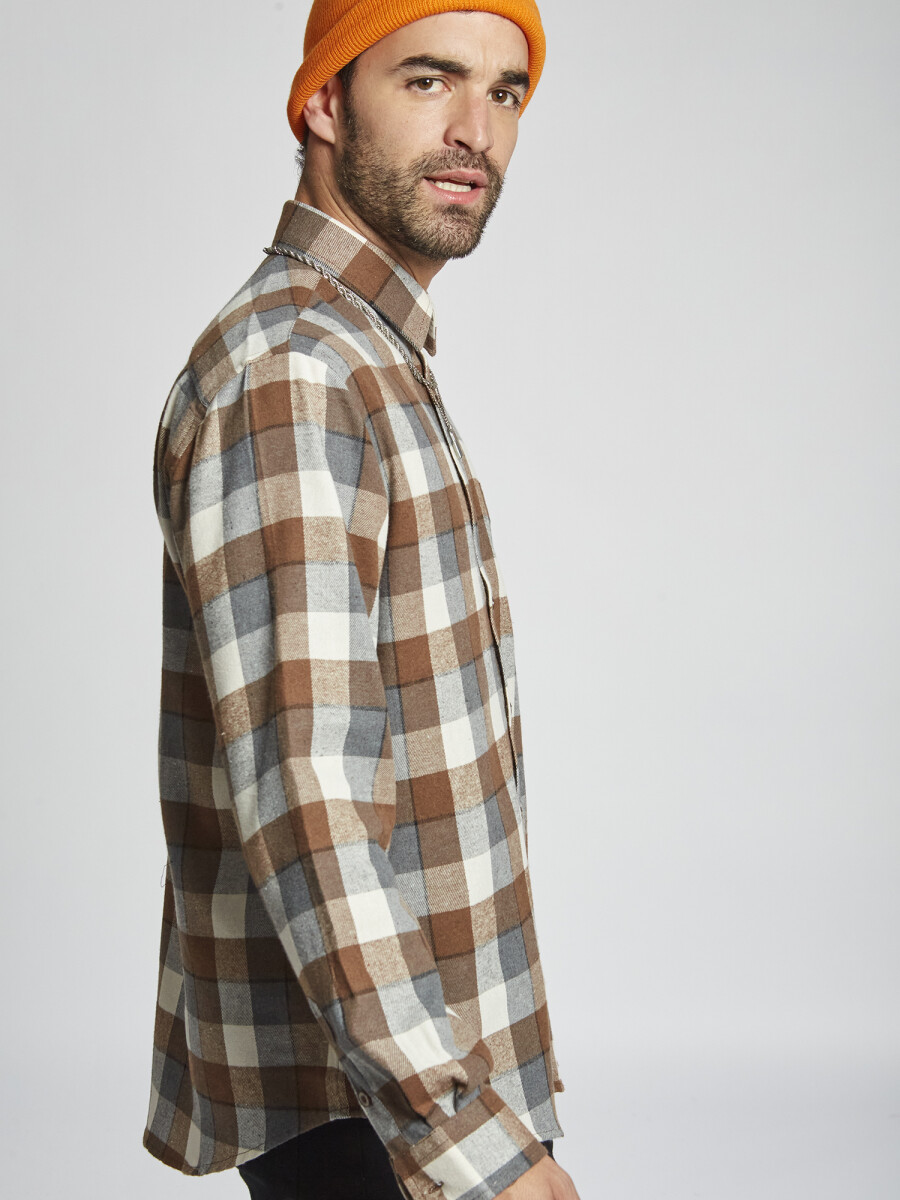 Camisa franela - tostado 