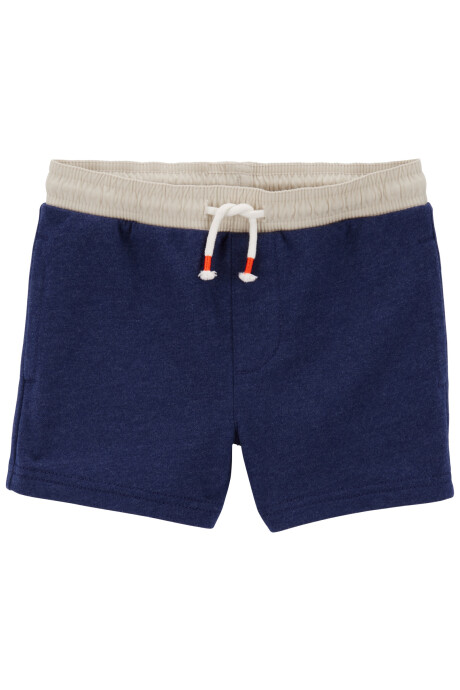 Short de algodón, con cordón, azul marino Sin color
