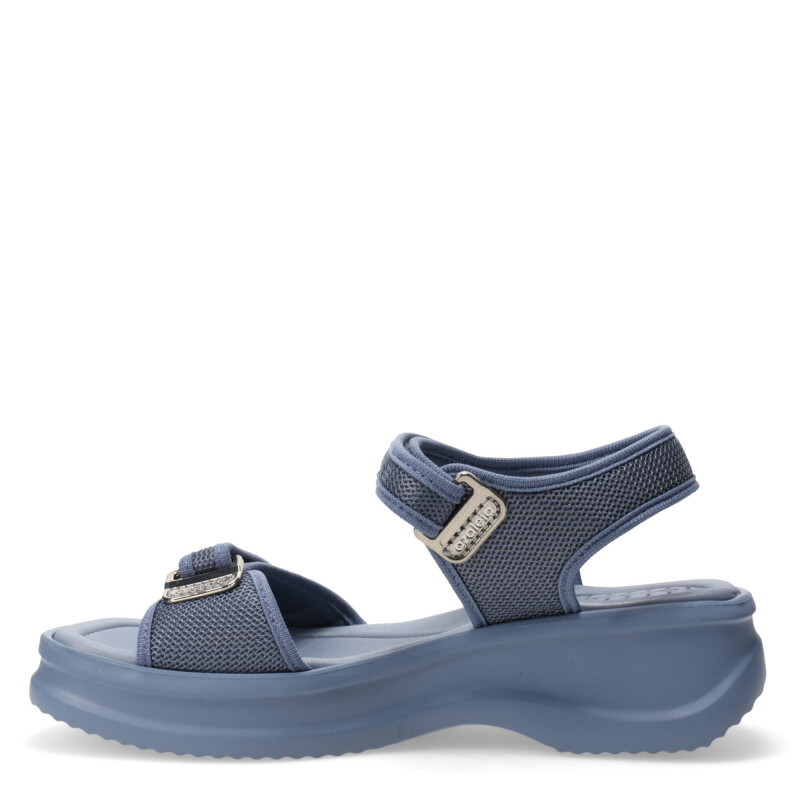 Sandalias de Mujer Azaleia Casual Vera Solft c/Velcro Azul - Azul Jean