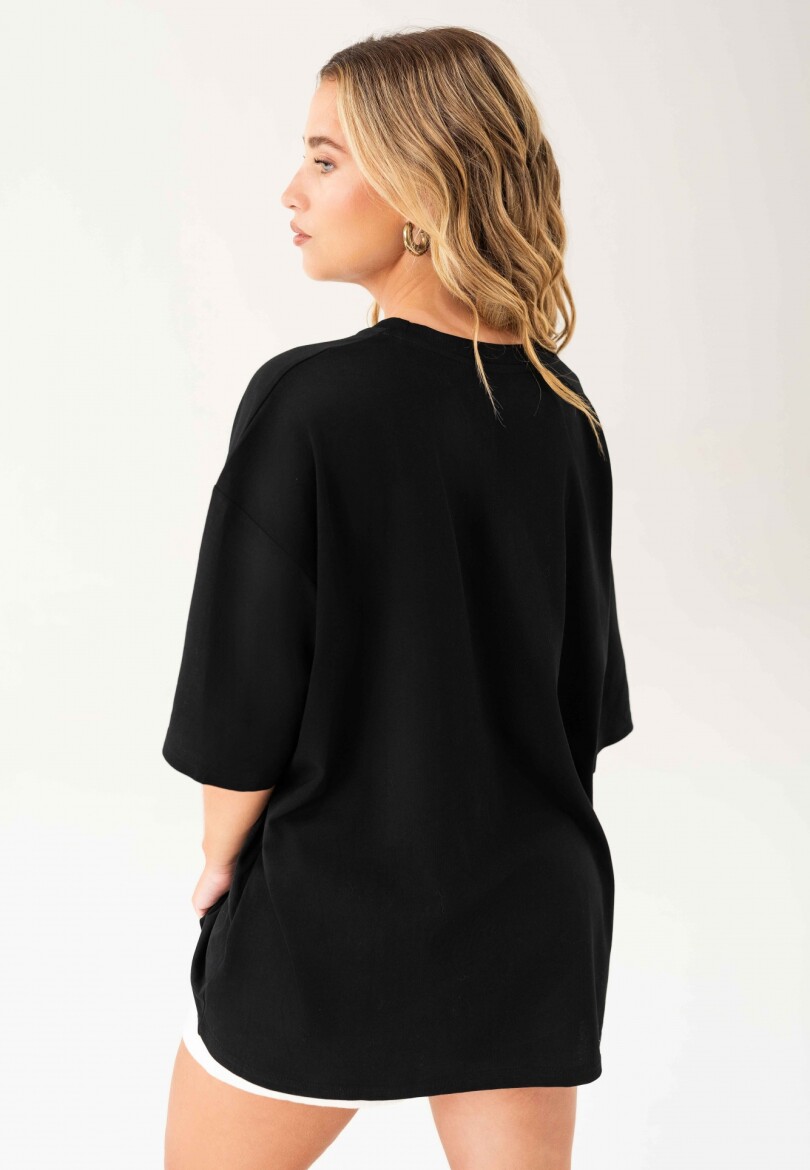 Remera Happiness Negro