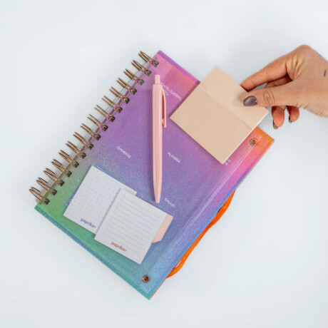 Agenda 2026 con stickers Esfumado Arcoiris Sc