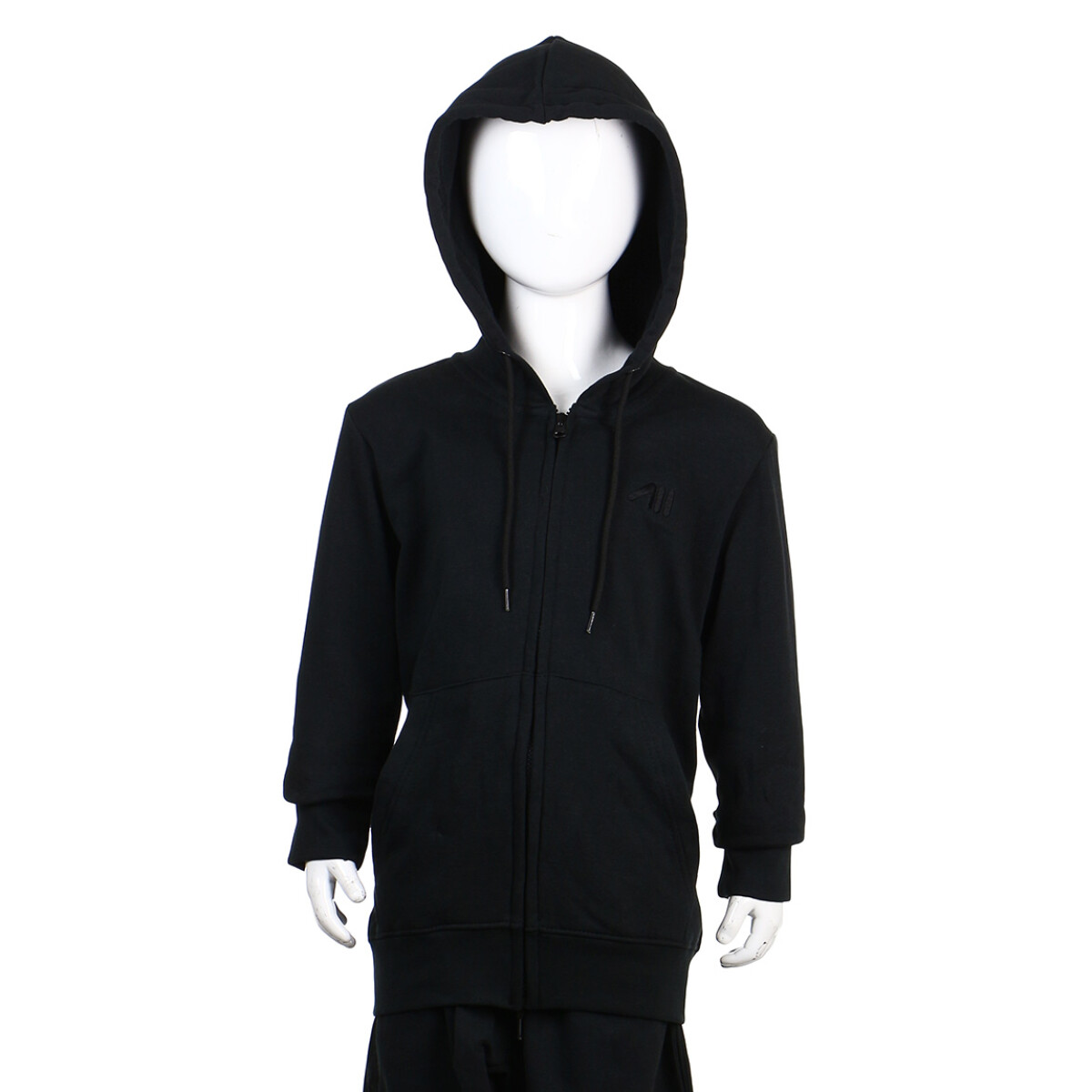 Austral BOYS COTTON JACKET WITH HOOD- BLACK - Negro 