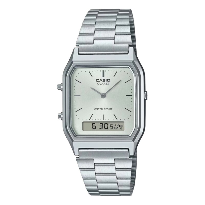 Reloj Casio Retro AQ230A - 7AMQYDF unisex Plateado