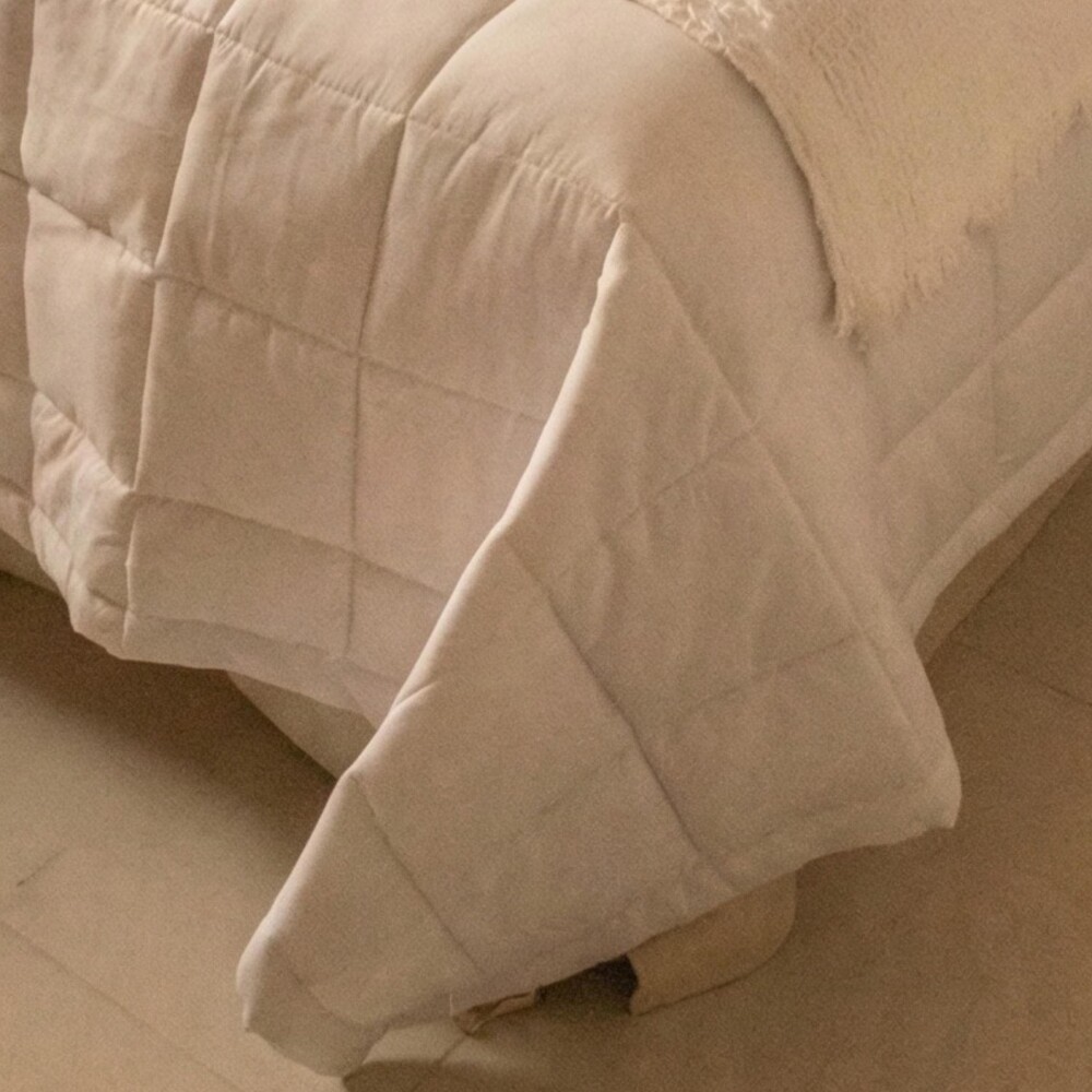 Acolchado mas Fundas Queen - Basic 200 Hilos Blanco